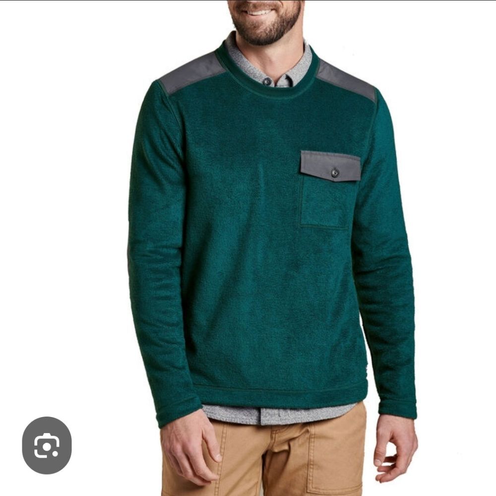 Toad&co mens cashmoore crew microfleece long sleeve shirt Sz M NWT